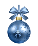 Bąbka świąteczna w kolorze niebieskim